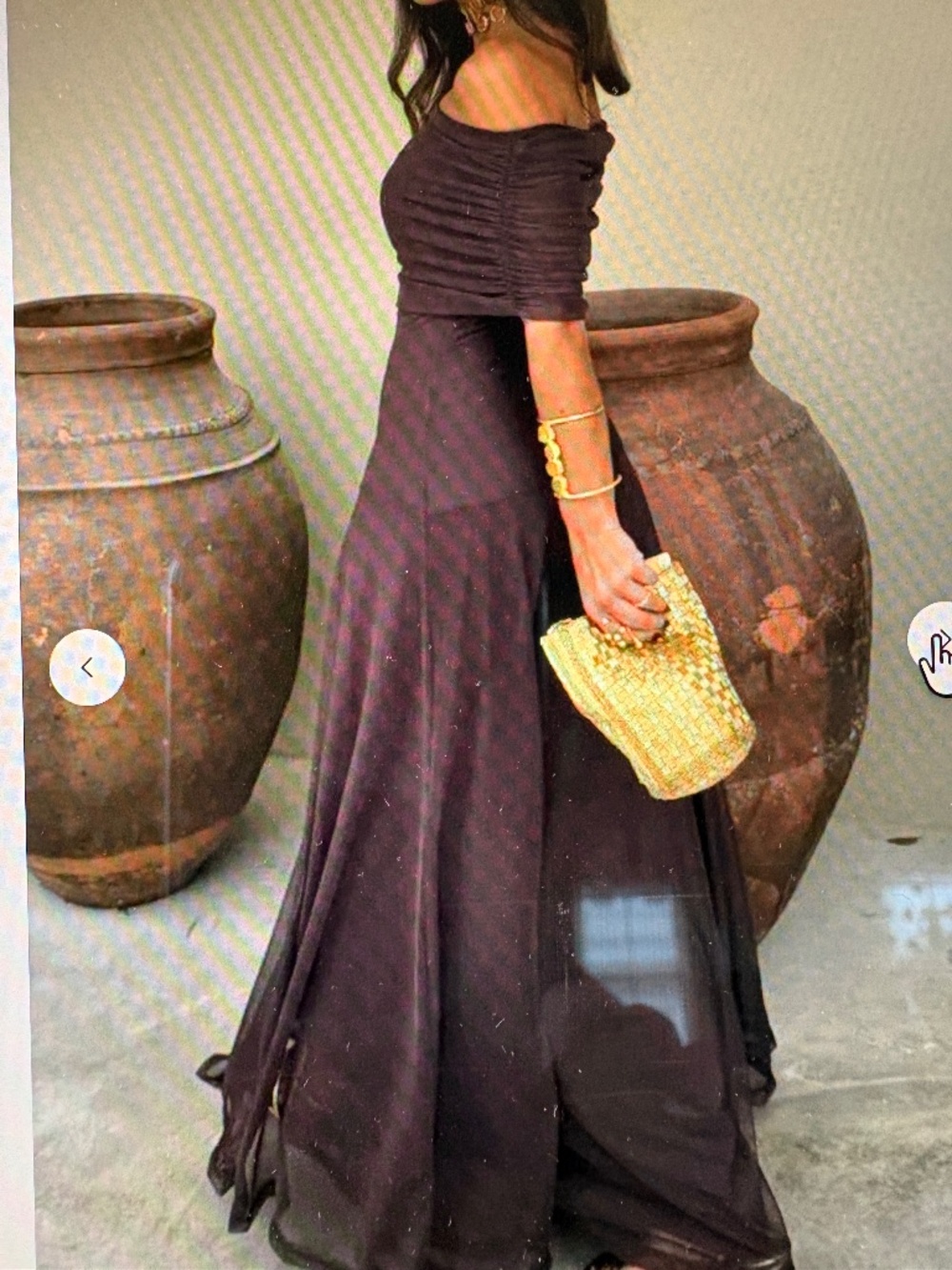TOLEDO ONE-SHOULDER MESH MAXI DRESS